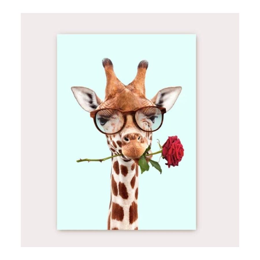 Postal Paul Fuentes Girafa Rose