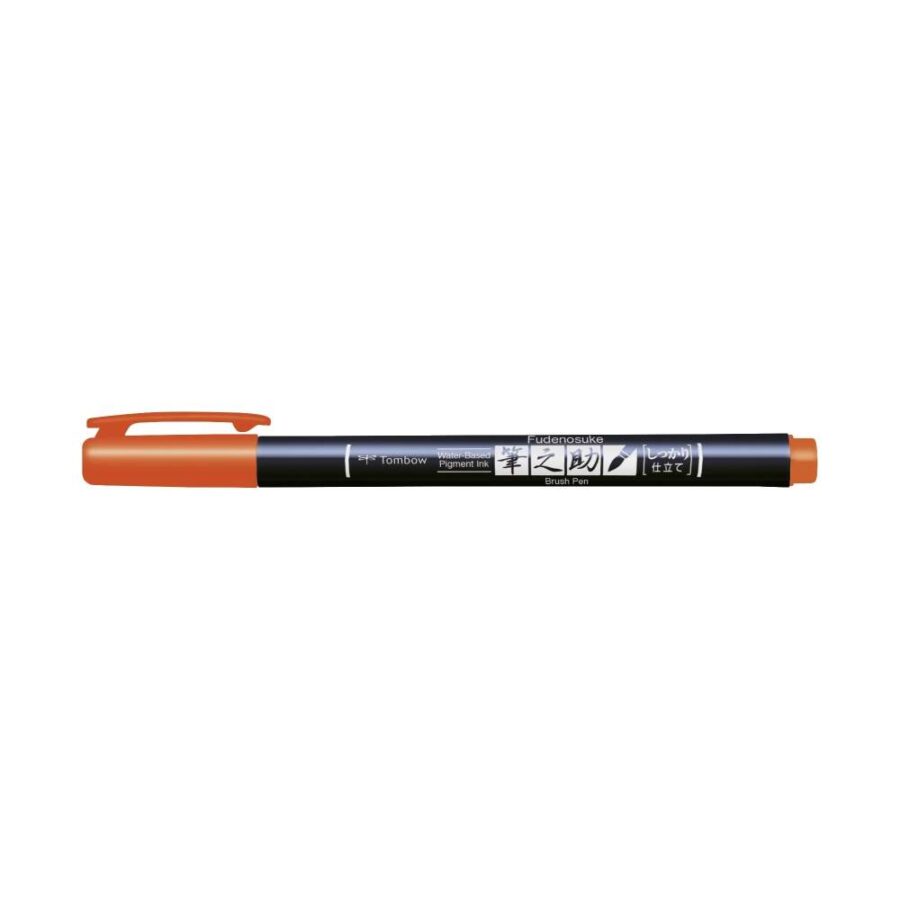 Rotulador Tombow Fudenosuke Naranja