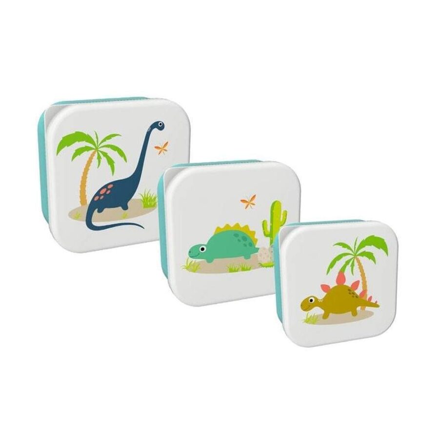 Set 3 Fiambreras Portameriendas Dino
