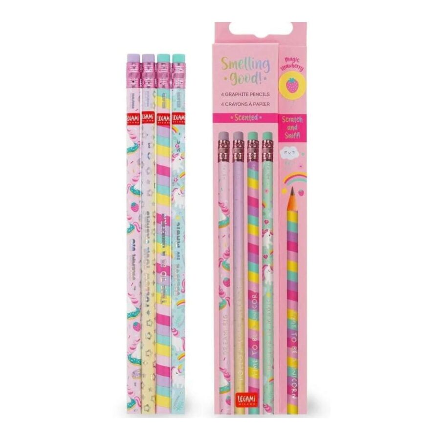 Set 4 Lápices Perfumados Unicornio