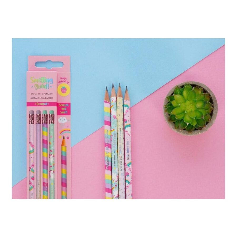 Set 4 Lápices Perfumados Unicornio