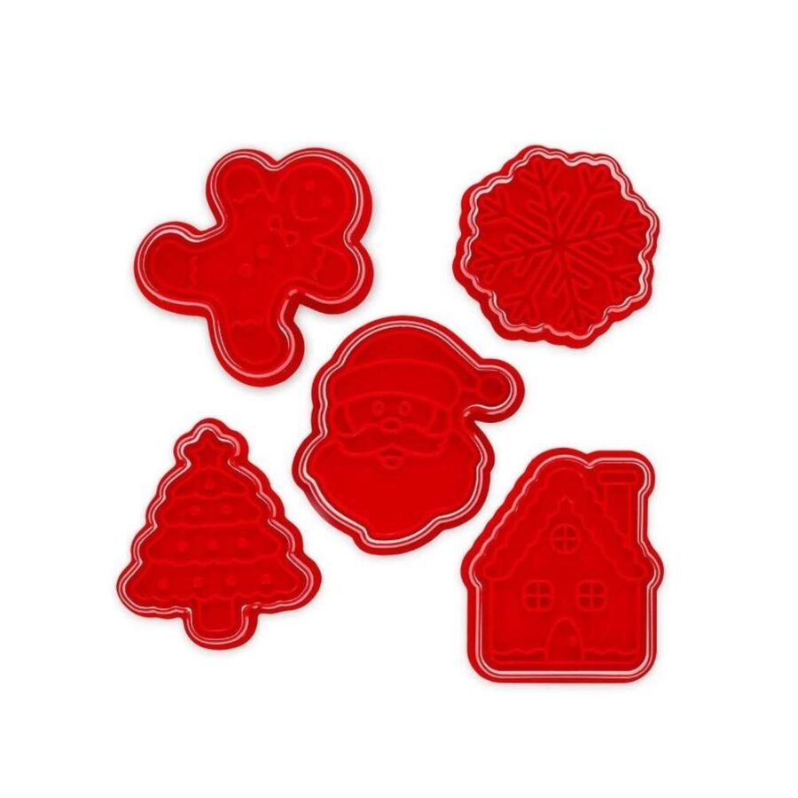 Set 5 Moldes Galletas Navidad