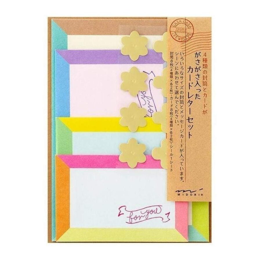 Set Cartas Con Marco Colores