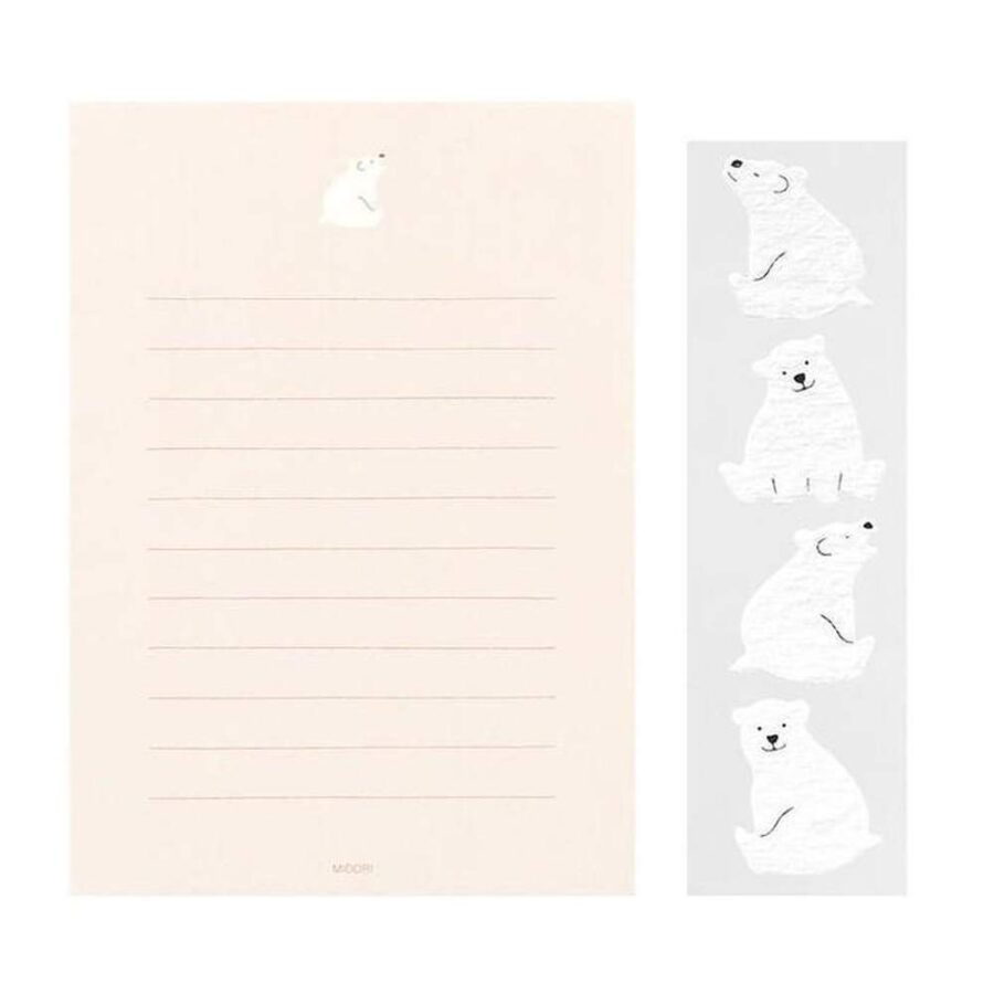 Set Cartas Con Pegatinas Oso