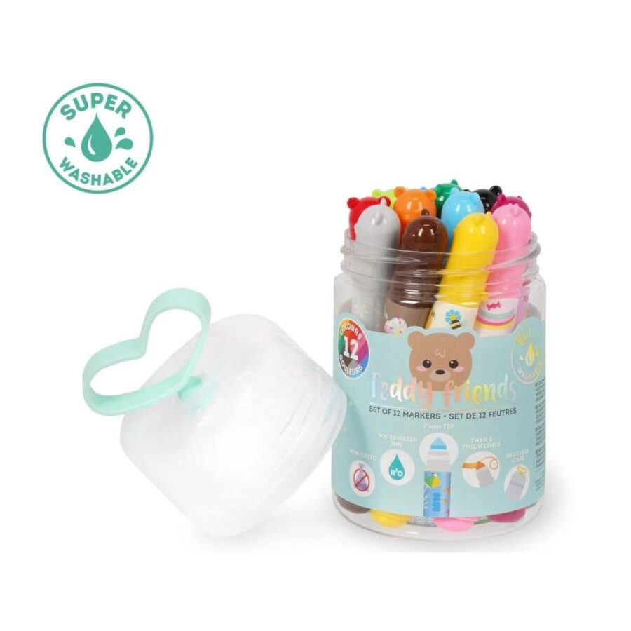 Set De 12 Rotuladores Teddy Friends