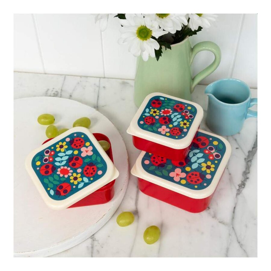 Set De 3 Cajas De Almuerzo Ladybird