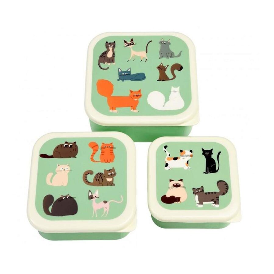 Set De 3 Cajas De Almuerzo Nine Lives