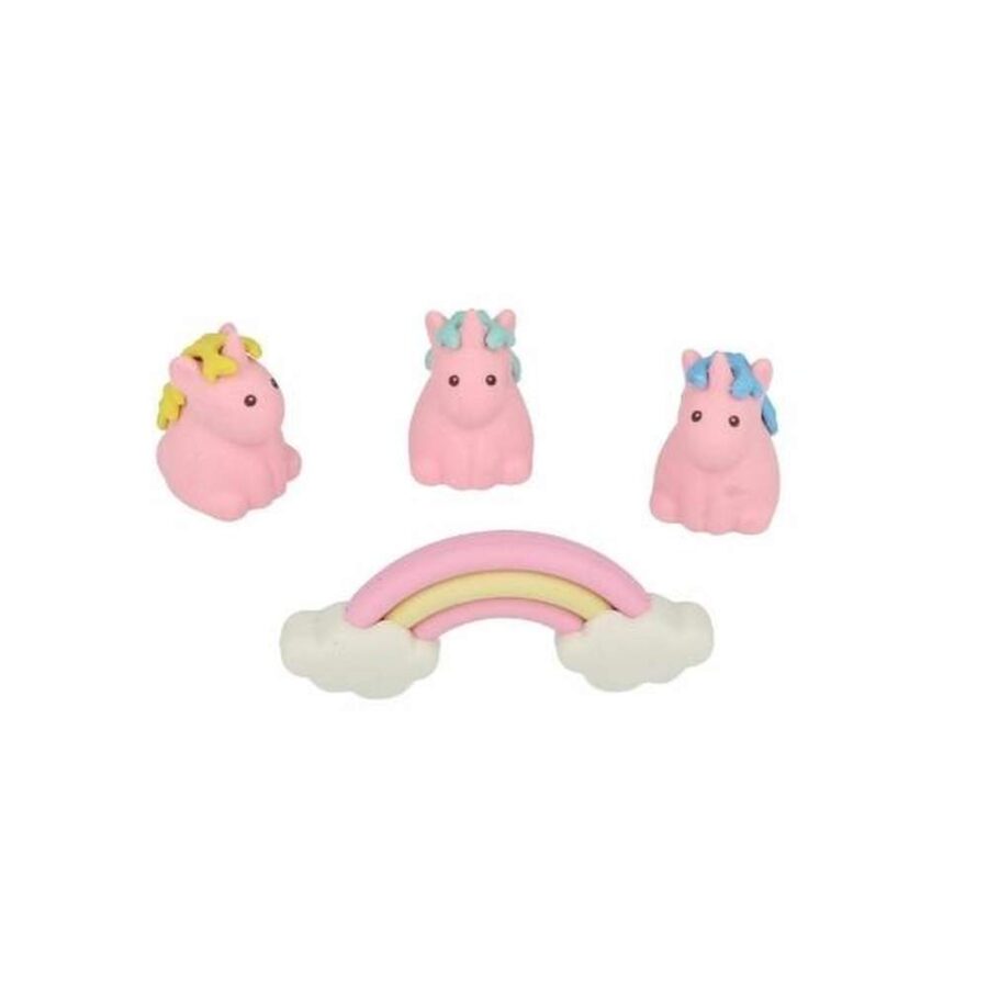 Set Gomas Unicornio Y Arcoiris