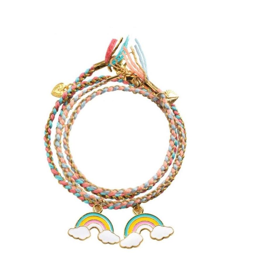 Set Joyas Kumihimo Arcoiris