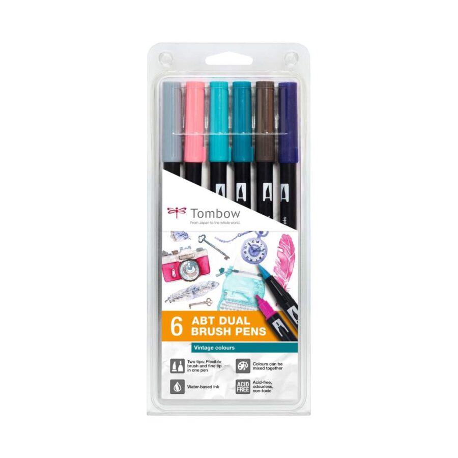 Set Rotuladores Tombow Dual Brush Vintage