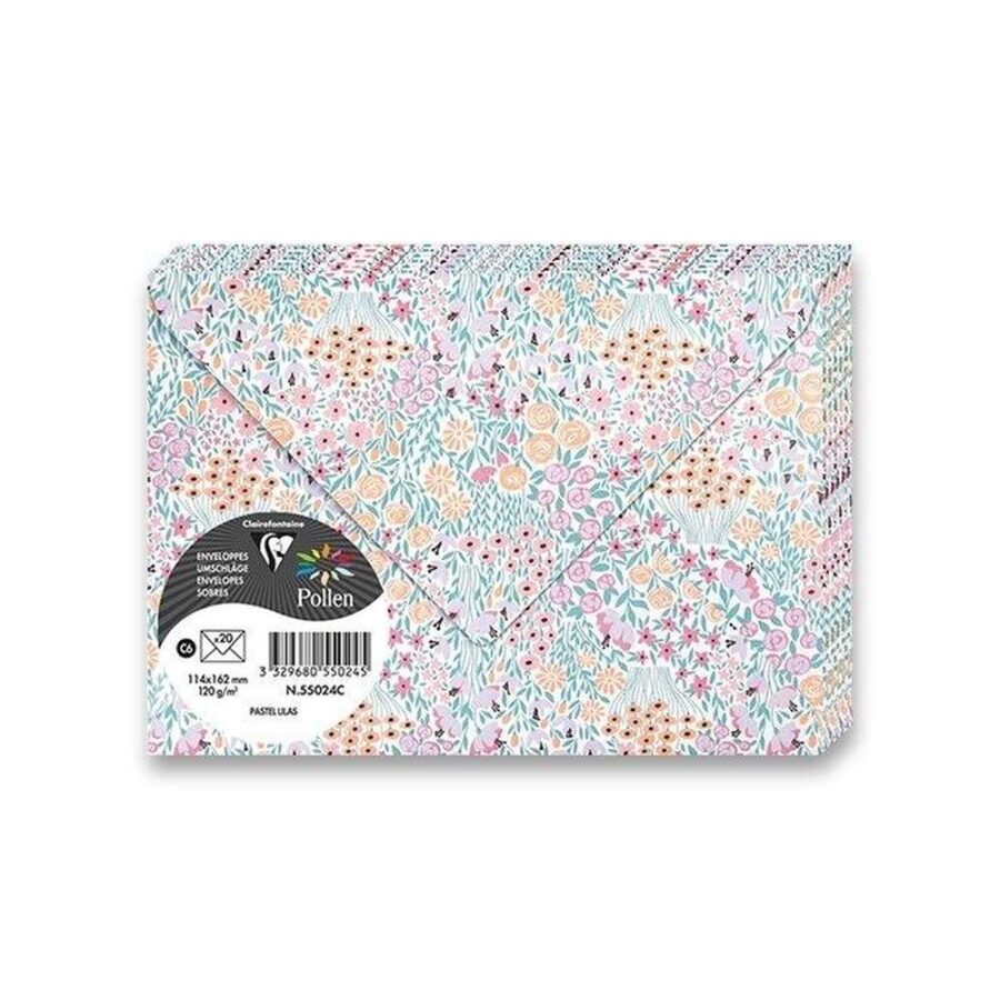 Sobre Floral Naranja Y Rosa