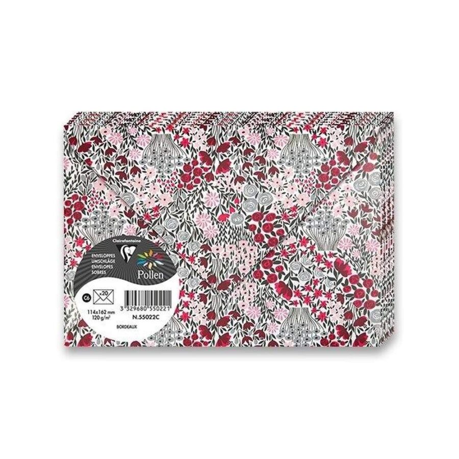 Sobre Floral Rojo