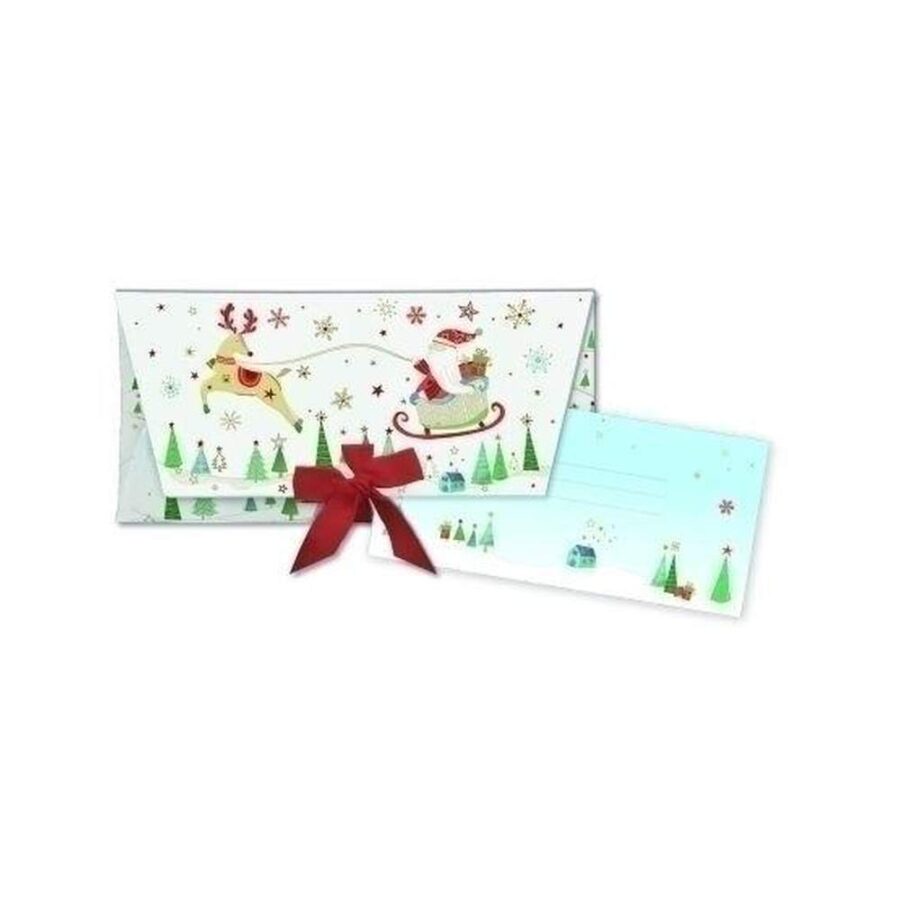 Sobre Regalo Lazo + Tarjeta Papa Noel