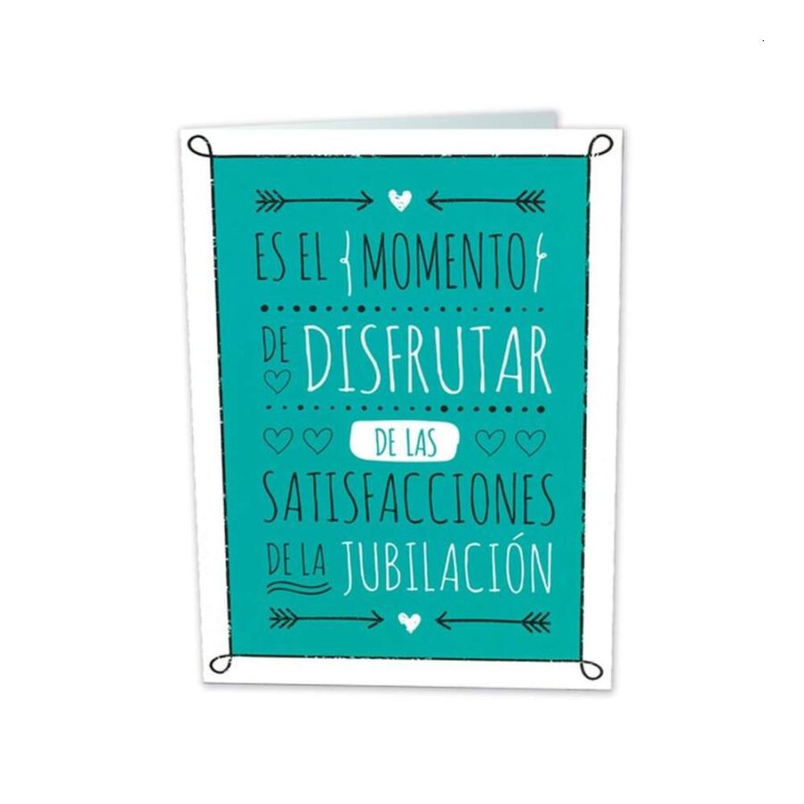 Tarjeta Gigante Jubilación Disfrutar