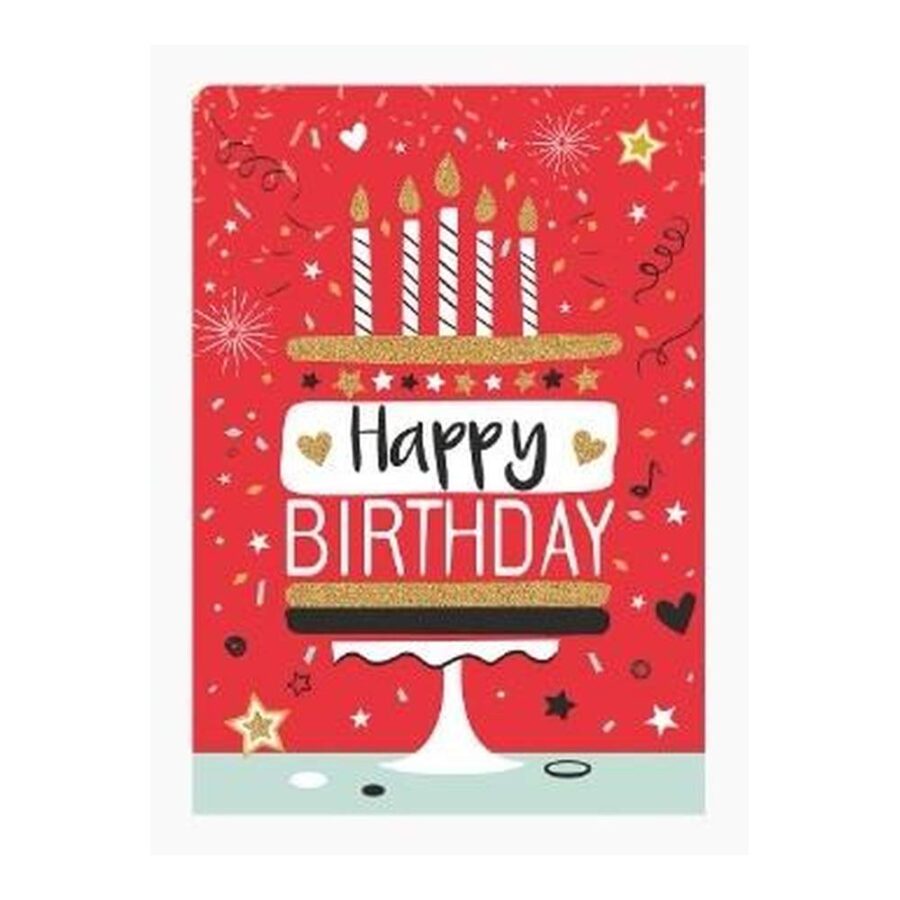 Tarjeta Zig Zag Feliz Cumpleaños