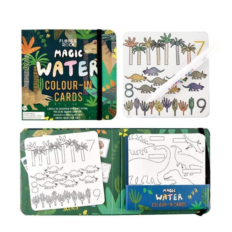 Tarjetas Mágicas Con Bolígrafo De Agua Dinos