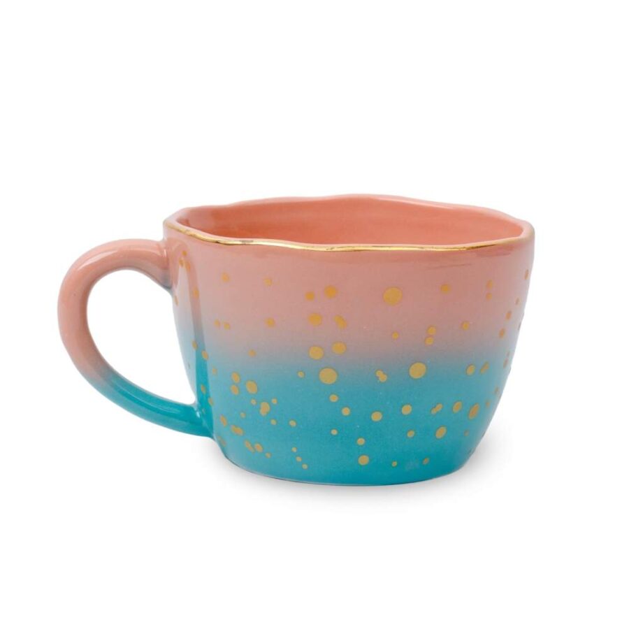 Taza Irregular Degradado Verde