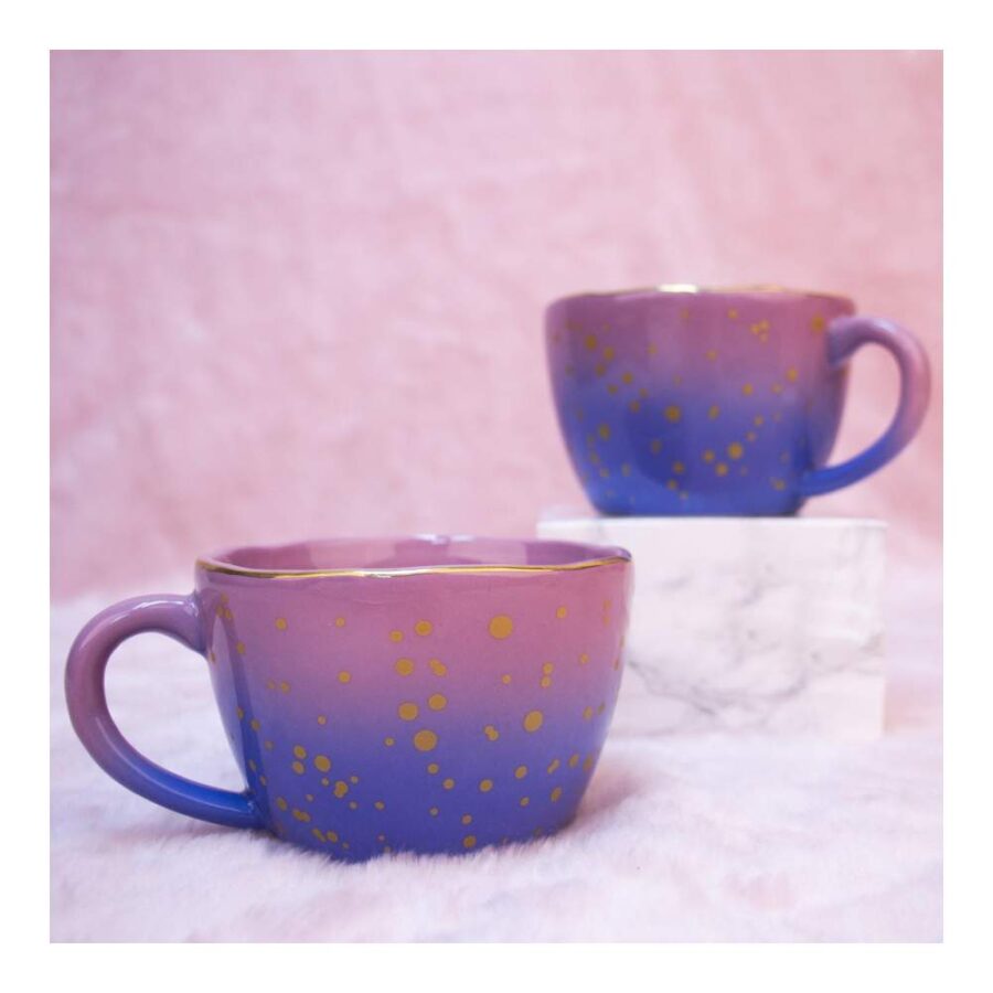 Taza Irregular Degradado Violeta
