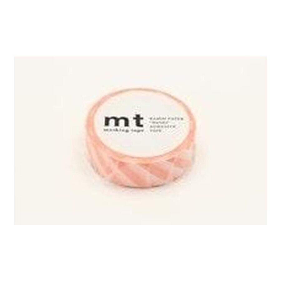 Washi Mt Deco Stripe Salmon Pink