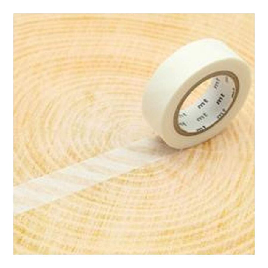 Washi Tape Mt Deco Stripe White