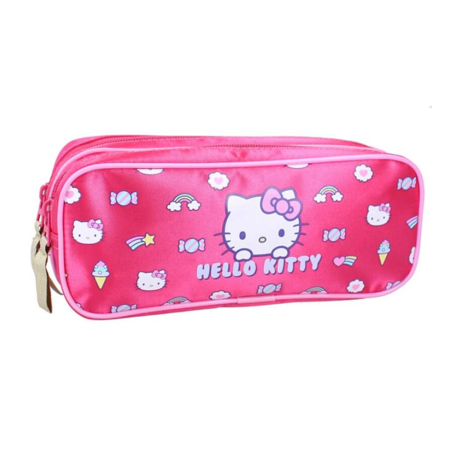 Estuche 2 Cremalleras Hello Kitty