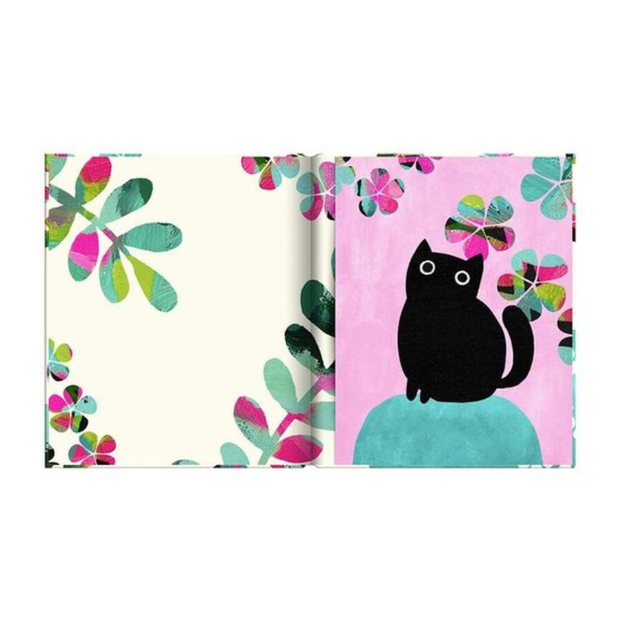 Libreta Tapa Dura A5 Planet Cat Gato Negro