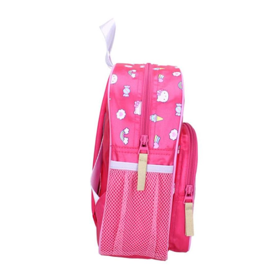 Mochila Doble Bolsillo Rejilla Hello Kitty