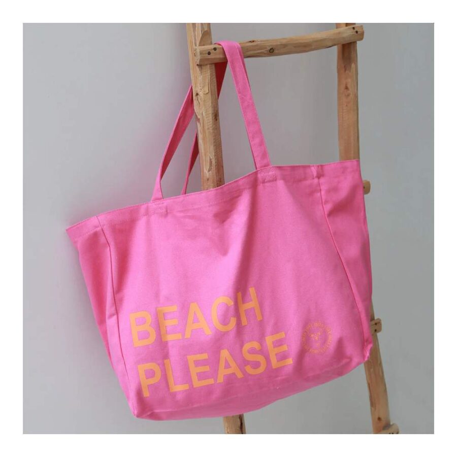 Bolsa De Playa Beach Please Rosa/Naranja