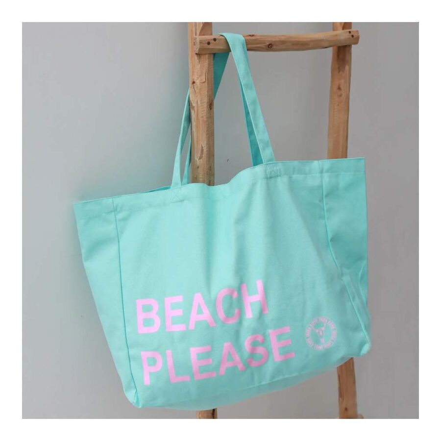 Bolsa De Playa Beach Please Turquesa/Rosa
