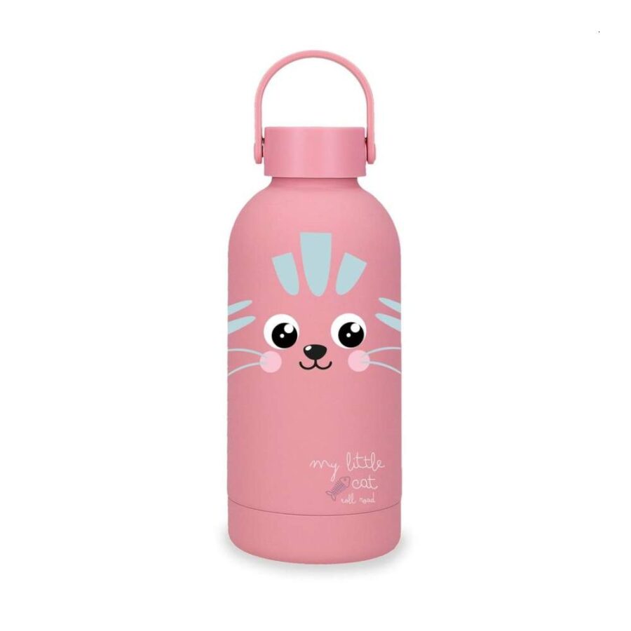 Botella Térmica Acero Cat Rosa