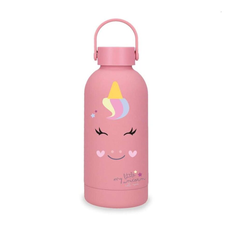 Botella Térmica Acero Unicornio Rosa