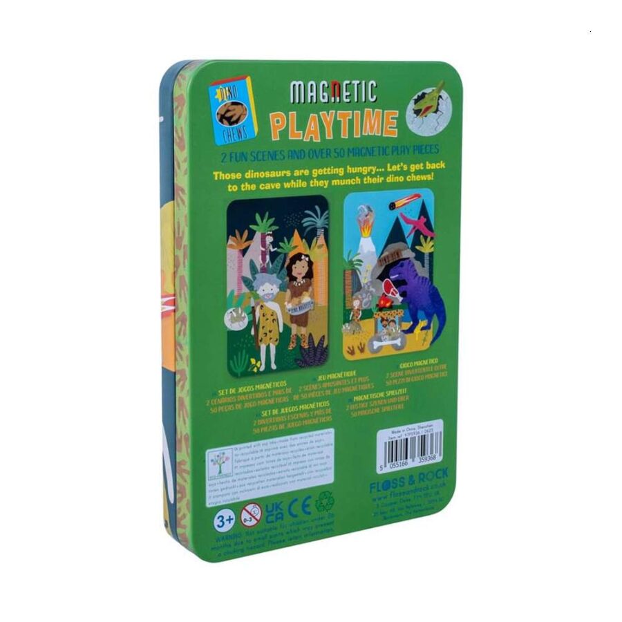 Estuche Metal Juego Magnético Dino