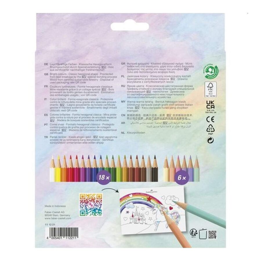 Lápices Faber Castell Unicornio 24 Colores