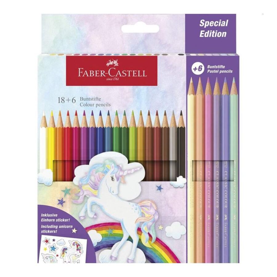Lápices Faber Castell Unicornio 24 Colores