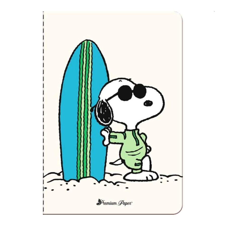 Libreta Tapa Blanda Pequeña Snoopy Surf