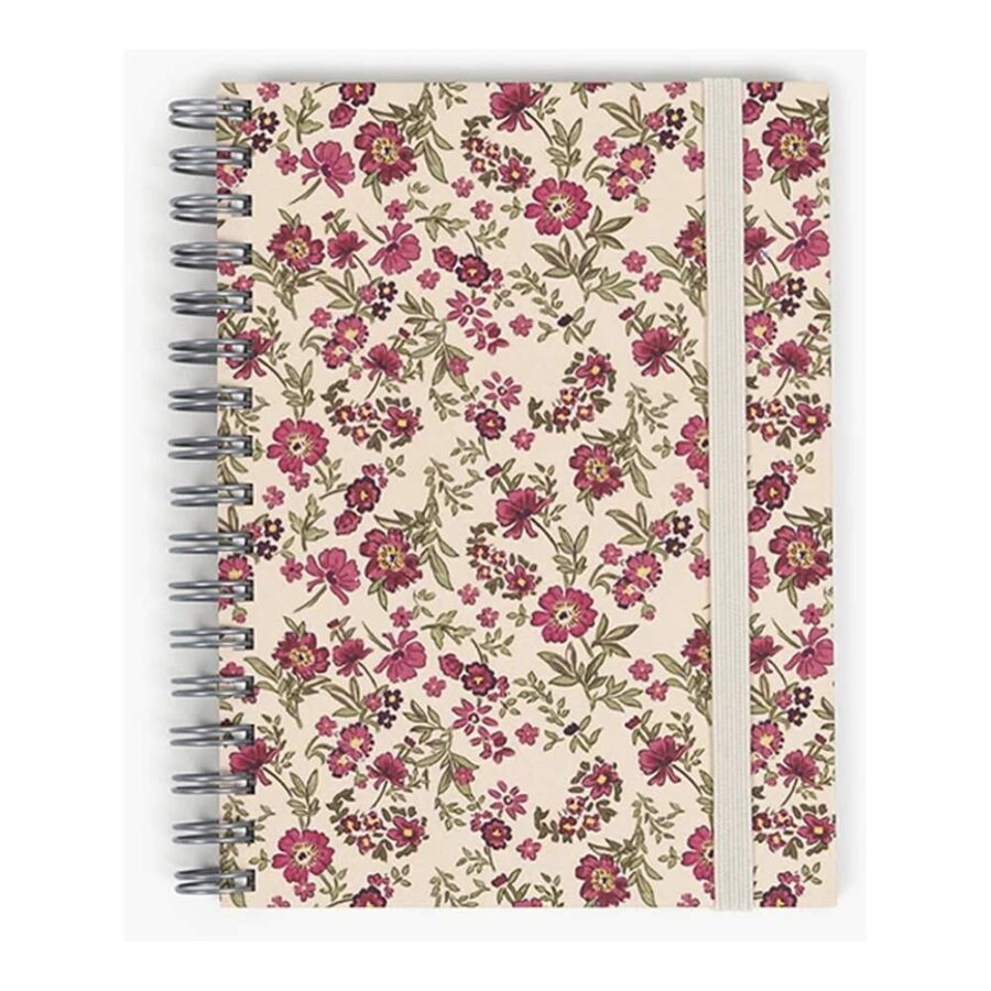 Libreta Wyro 4x4 Tapa Blanda A6 Floral Roses