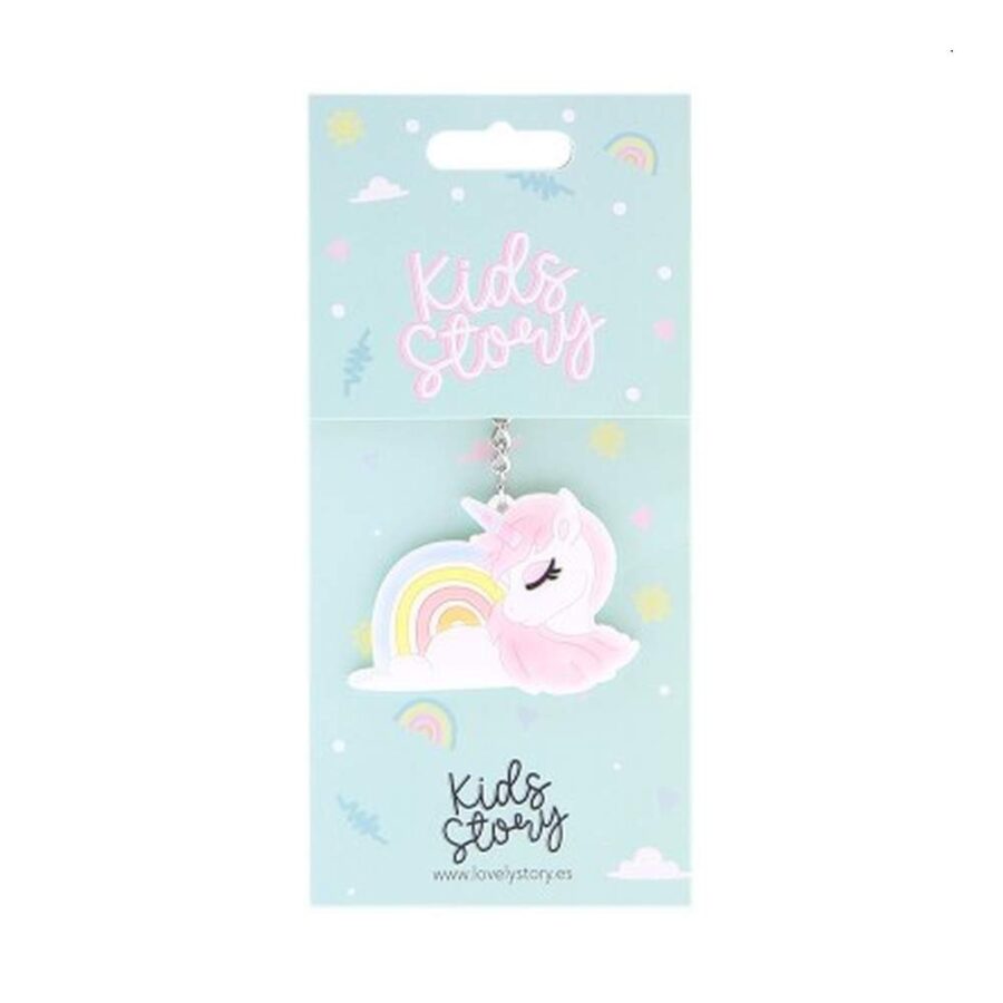 Llavero De Goma Doble Cara Unicornio