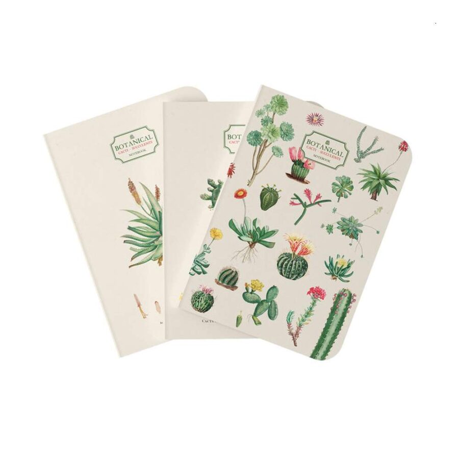Pack 3 Cuadernos A5 Botanical Cacti Kokonote