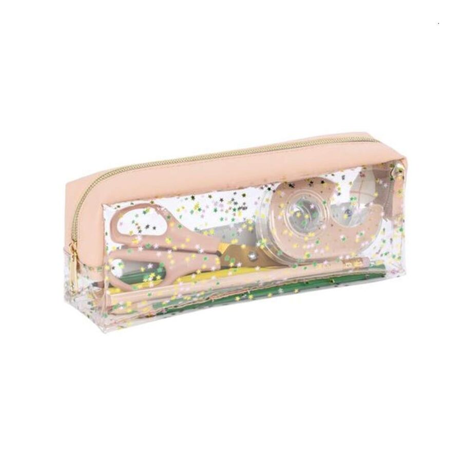 Portatodo Transparente Lentejuelas Glow