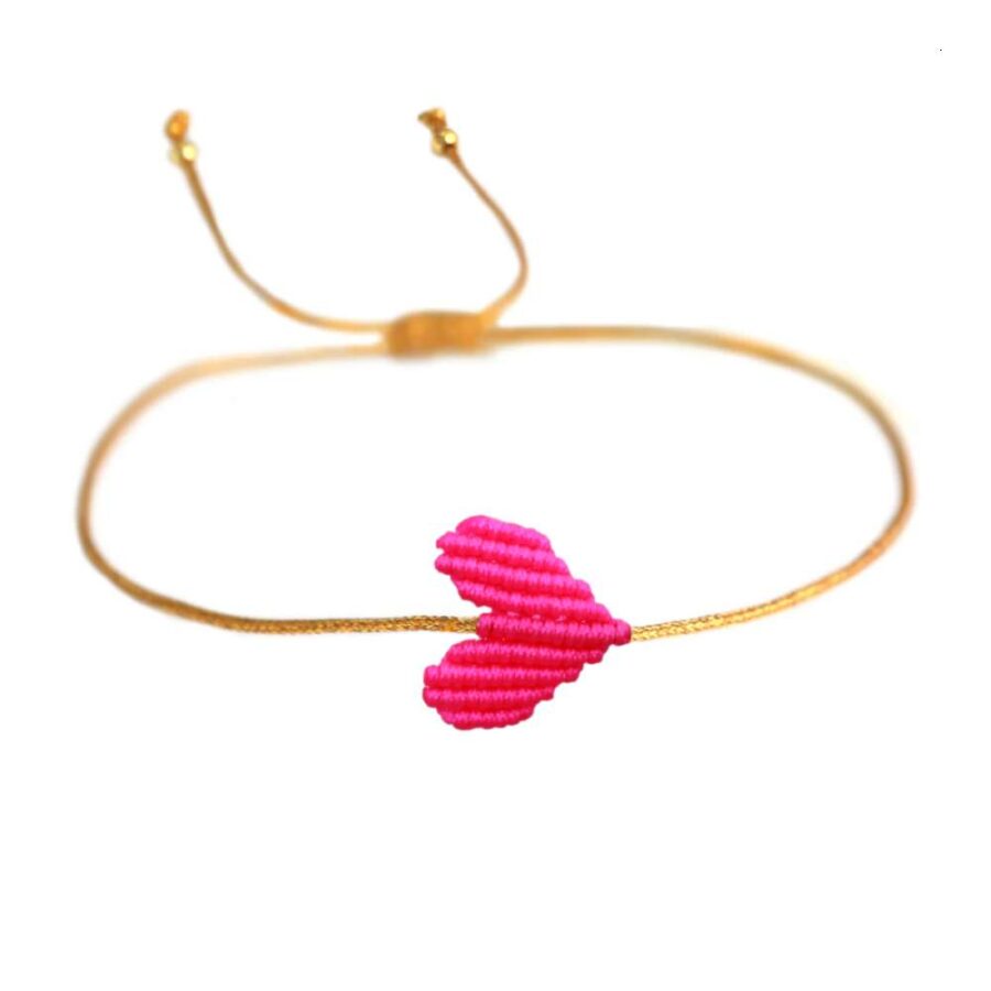 Pulsera Corazón Rosa