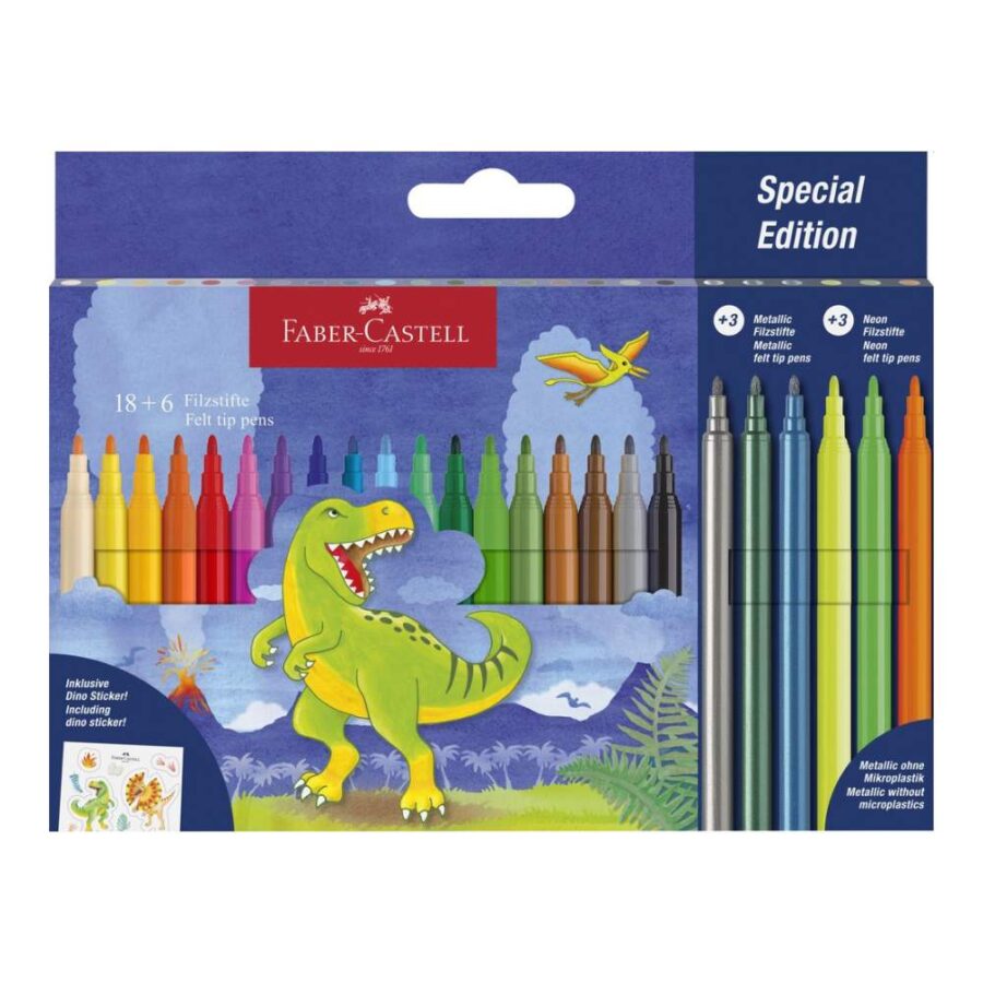 Rotuladores Faber Castell Dinosaurio 24 Colores