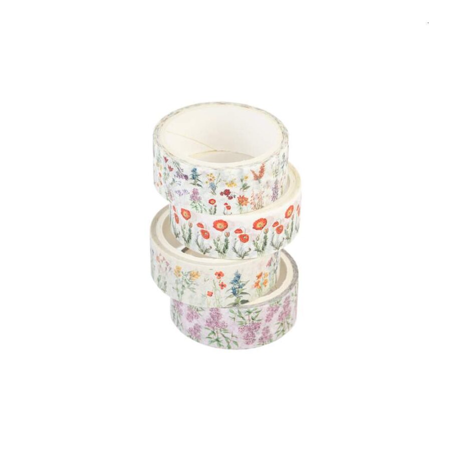 Set 4 Washi Tape Wild Flowers