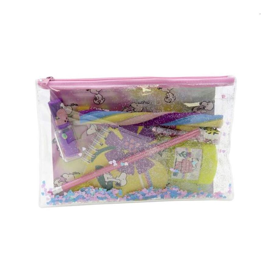 Set Papelería Snoopy Rosa
