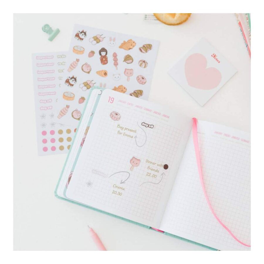 Agenda Escolar 2025/2026 11 Meses Kawaii