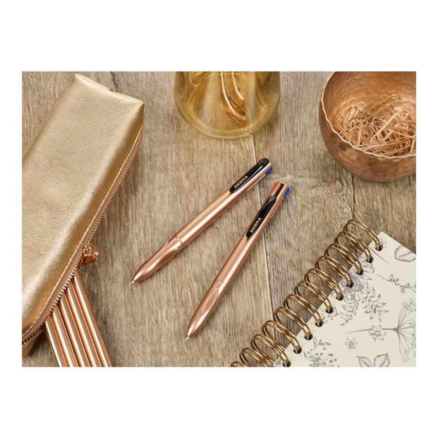 Bolígrafo Zebra 4 Colores Rose Gold