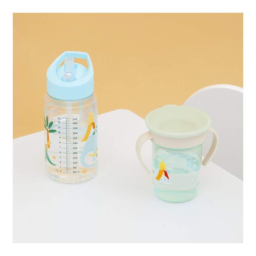 Botella Tritan Pajita Dinosaurios