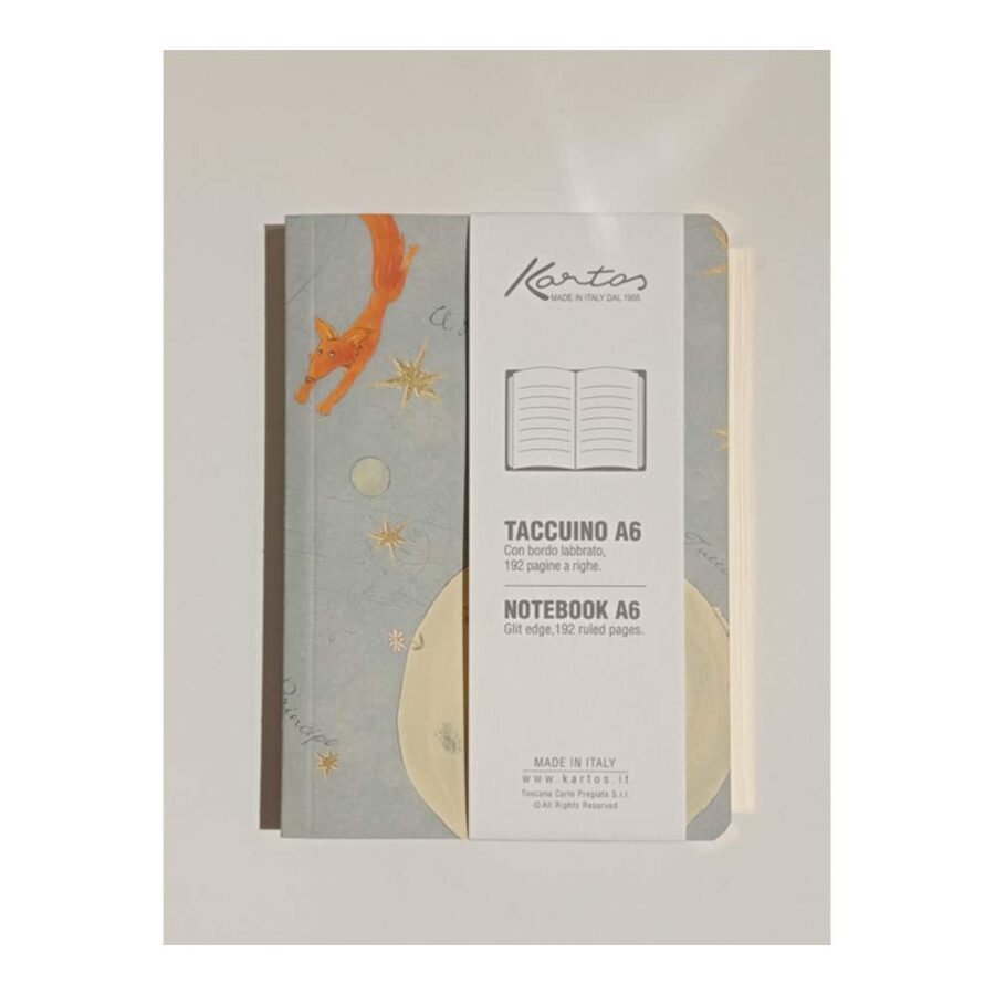 Cuaderno A6 El Principito Borde Dorado