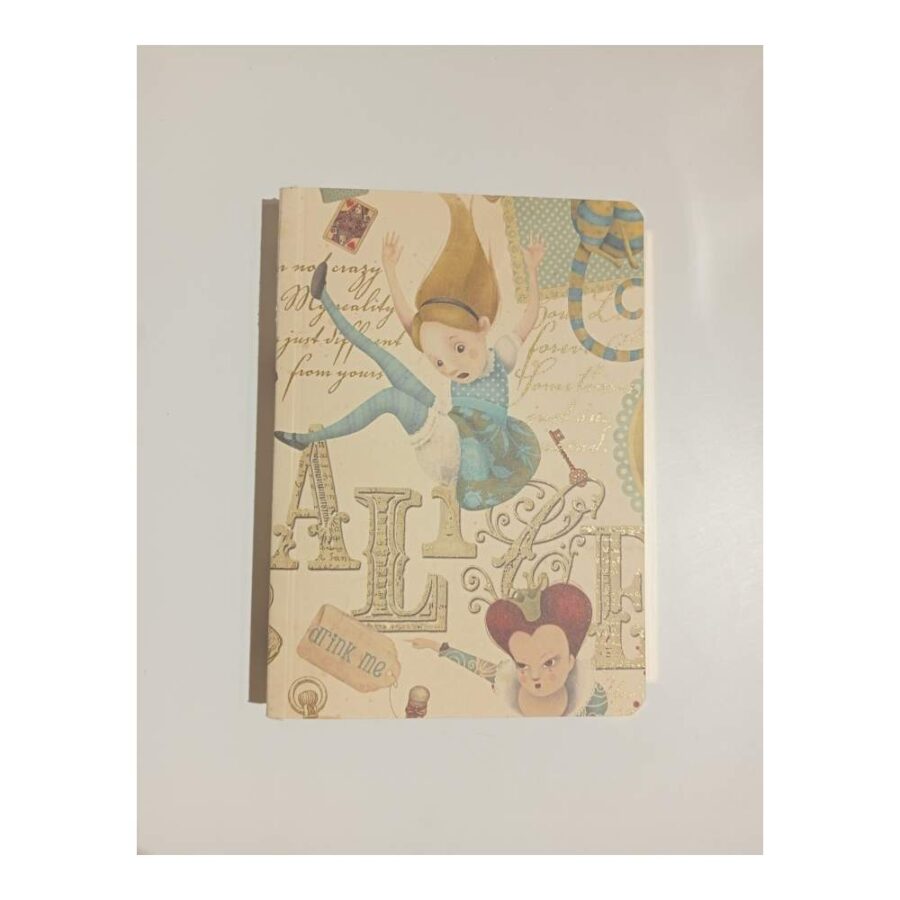 Cuaderno A6 Alicia Borde Dorado