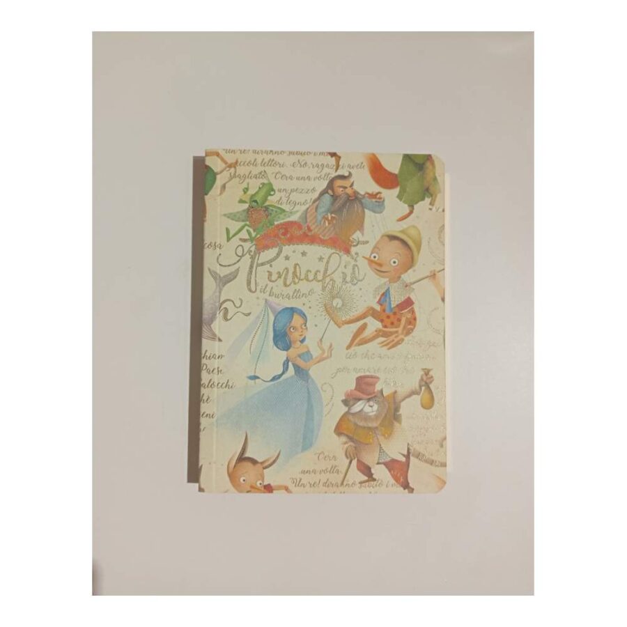 Cuaderno A6 Pinocho Borde Dorado