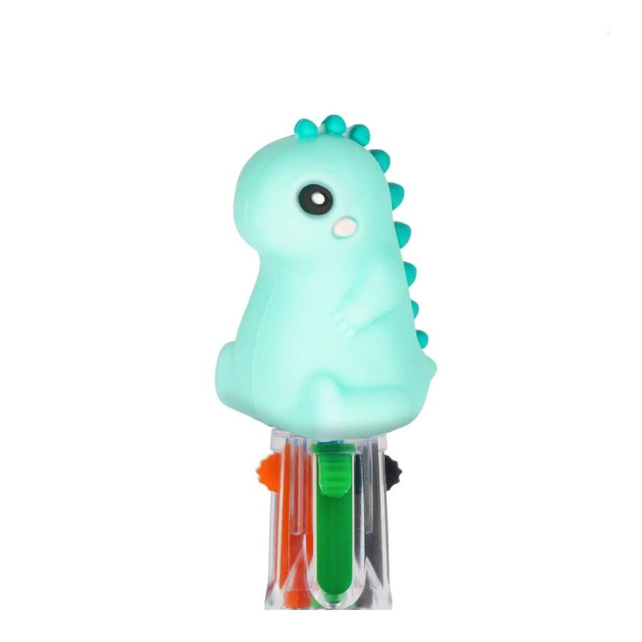 Mini Bolígrafo 4 Colores Dino